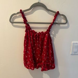 Women’s Hollister Red Floral Tank Top